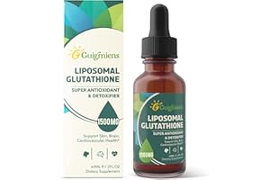 Guigmiens Liposomal Glutathione 1500 MG, Superior Absorption, Liquid Glutathione Supplement, Powerful Antioxidant, Liver Detox, Immune Enhancer, Soy-Free, Non-GMO, Vegan & Gluten Free, 2.02 fl.oz