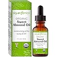 Sky Organics Organic Sweet Almond Oil, Soft & Soothe Body Oil for Skin Soothing, Moisture and Softness, For Rough, Dry & Sensitive Skin, 100% Pure Hexane-Free Vegan & Cruelty Free Body Care, 1 fl. Oz