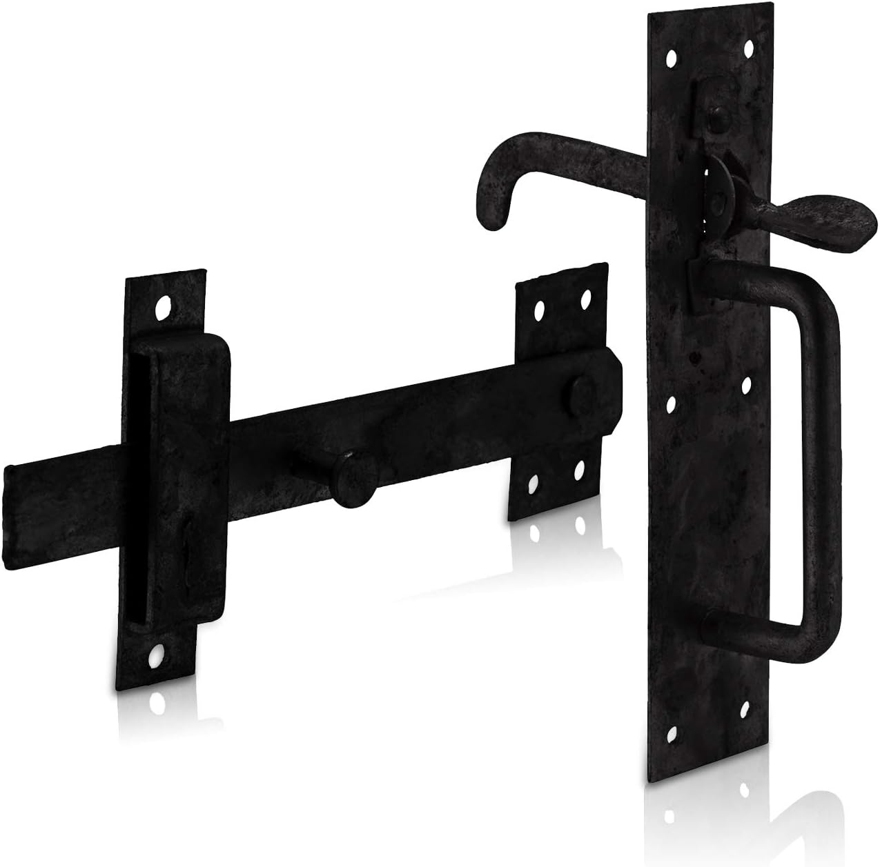 XFORT® Black Suffolk Gate Latch, Door Latch with Black Powder Coating