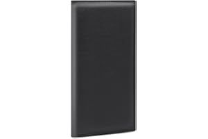LLi Cufite Leather Checkbook Cover for Top & Side Tear Registers Duplicate Checks with Plastic Insert Flap Pen Holder Slim Wa