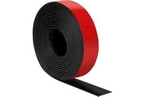 Heonay Self Adhesive Rubber Strips, Solid Neoprene Rubber Sheets Rolls Strips with Adhesive Backing, Self Stick Rubber Gasket Pads for DIY, Crafts, Seals, 1" Wide x 1/16" Thick x 120" Long