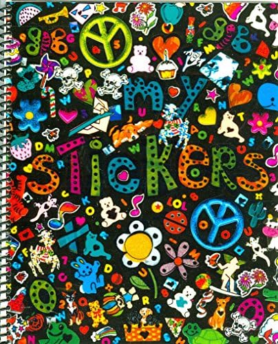 "My Stickers" Boggle Larger 9 x11.25" Sticker Collecting Album, Re-usable pages