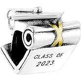 Graduation New Year Silver Charms Beads Pendants for Pandora Bracelets & Necklaces