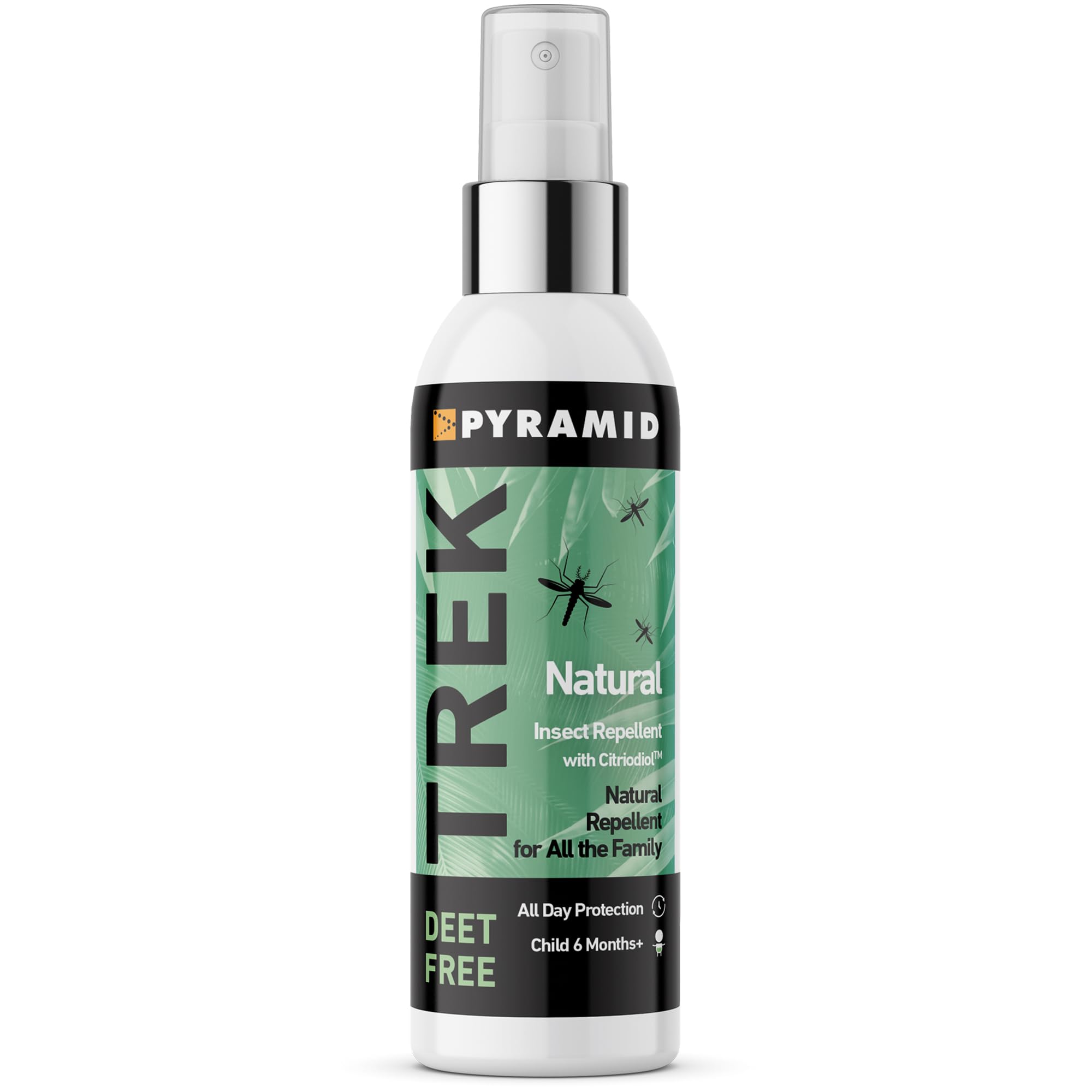 Pyramid Trek Natural No DEET Insect/Mosquito Repellent DEET Free Citriodiol Spray - 100ml