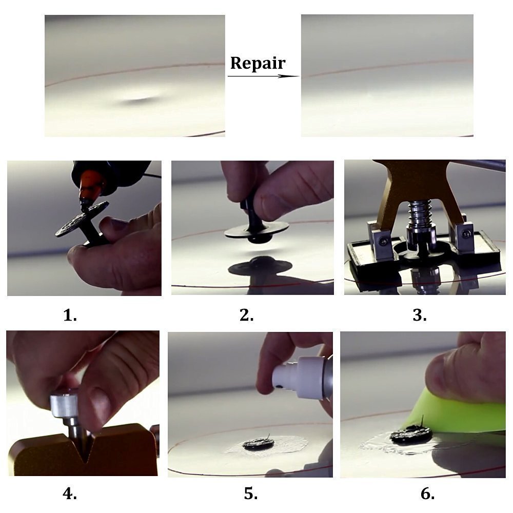 Mookis Outils Débosselage sans peinture,Réparation dent de Paintless,34 pcs Carrosserie outils kits Extracteur de colle bosse voiture Pistolet à colle