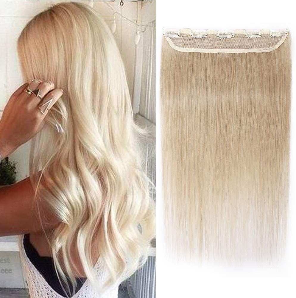 Silkco [Une Pièces 5 Clips] Extension A Clip Cheveux Naturel Monobande