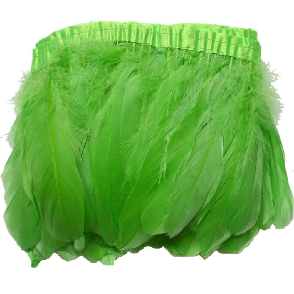 Sowder Duck Goose Feather Trim Fringe 2 Yards(Lime Green) โ image 1