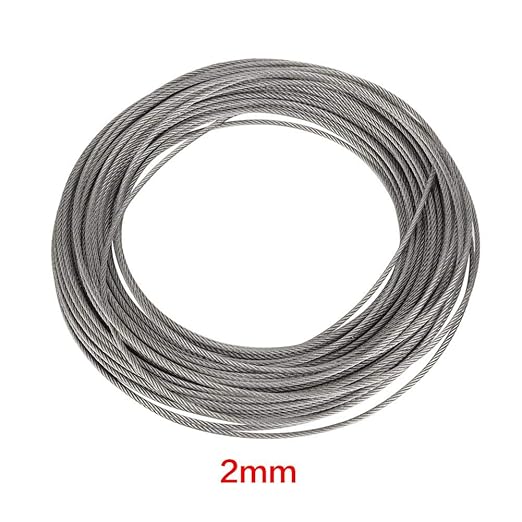 Steel Wire, 1Pc 20m 304 Stainless Steel Cable Wire Rope Hard Steel Wire