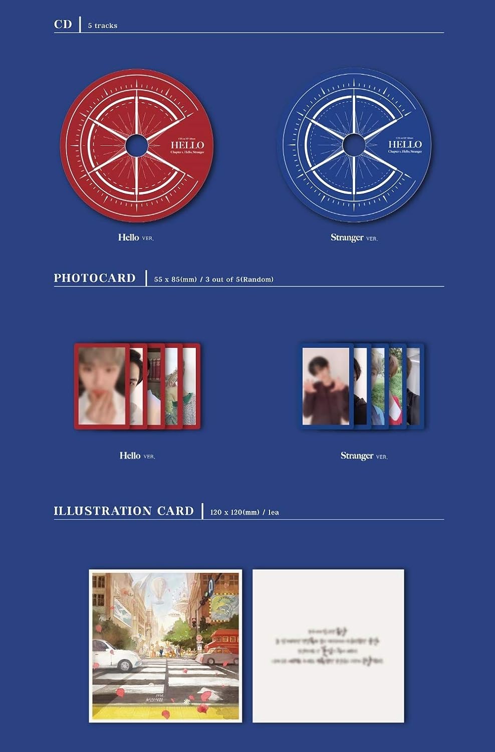 Cix Hello Cd 84p Photobook 40p Mini Photobook 3photocard Illustration Card Folded Poster 1st Ep Stranger Hello Ver Hello Chapter 1 Home Photo Albums Accessories Urbytus Com