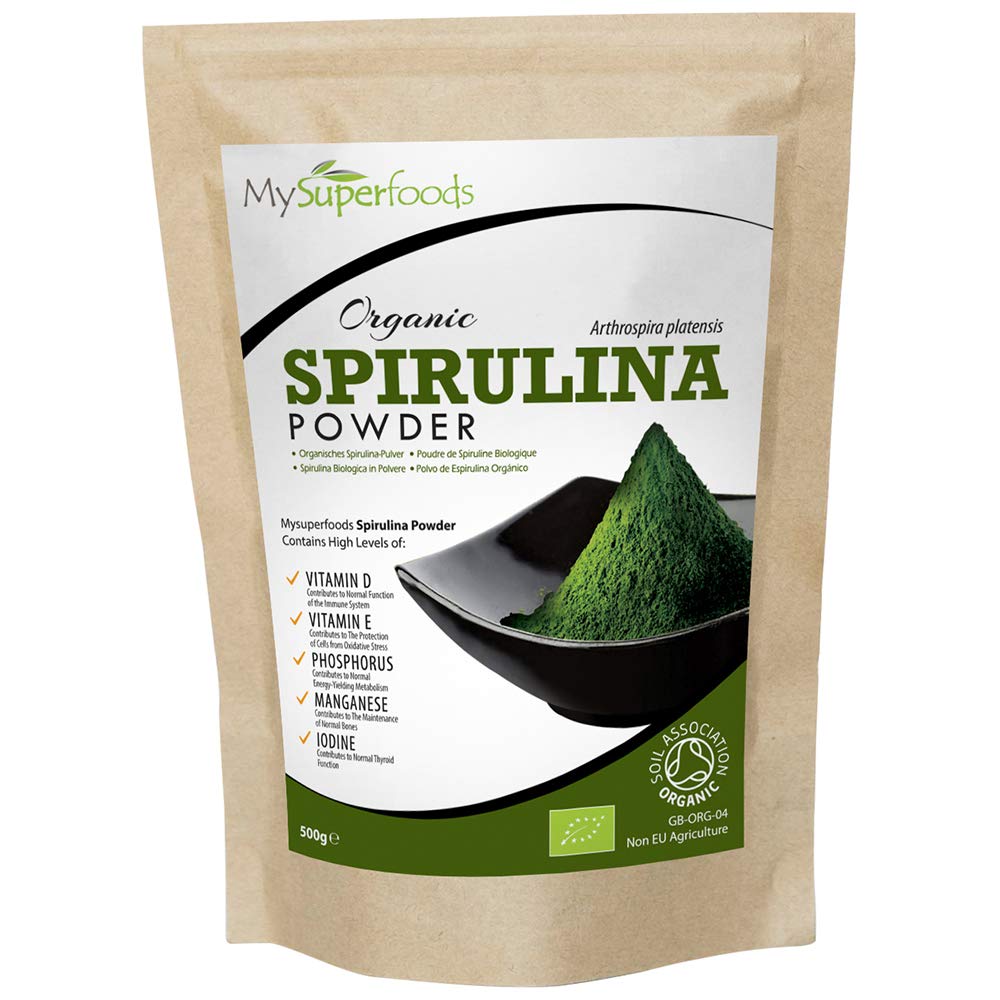 MySuperfoods Organic Spirulina Powder 500g, Natural Vegan Protein