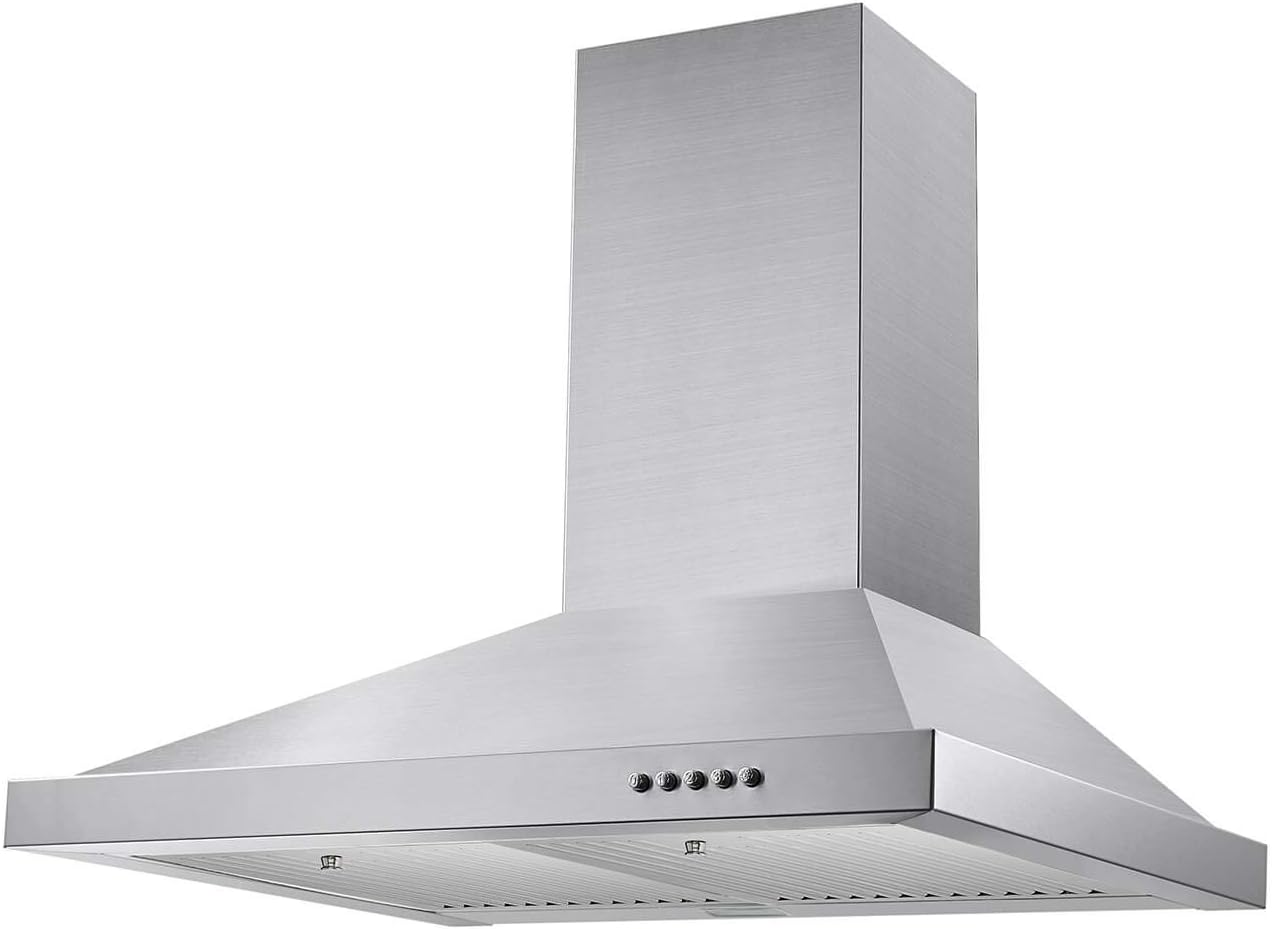 Wall Mount Range Hood 30 inch Stainless Steel Chimney Style Over Stove Vent Hood eBay