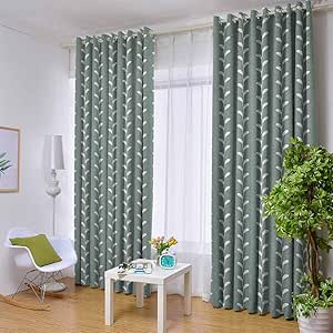 Chenlrt - Cortinas de lino abstractas, diseño vintage con ramas