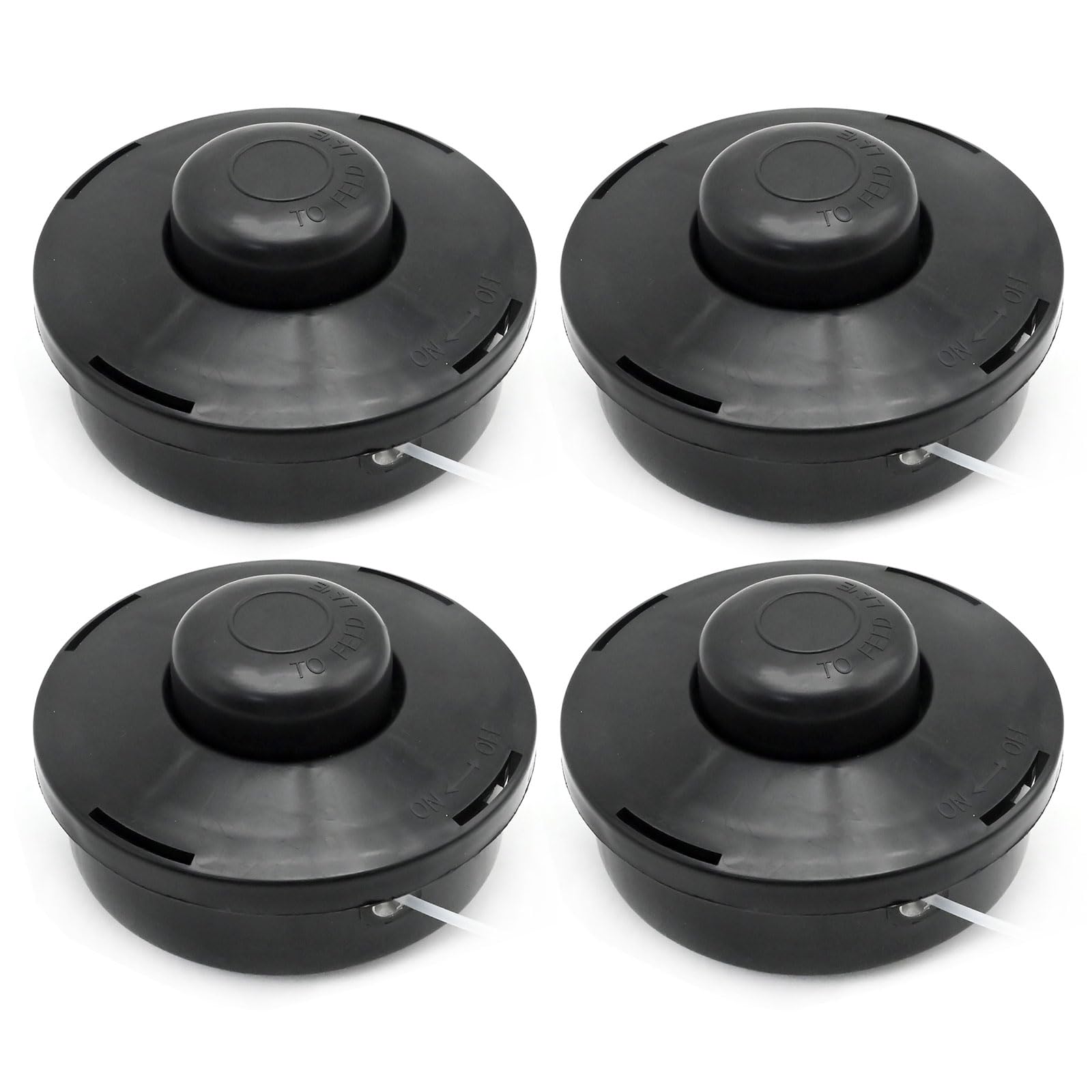 JUUDDENPARTS 4Pcs M10 X 1.25 LHF Strimmer Heads, Strimmer Spool Head, Dual 2 Line Bump Feed Spool Head for Garden Agricultural