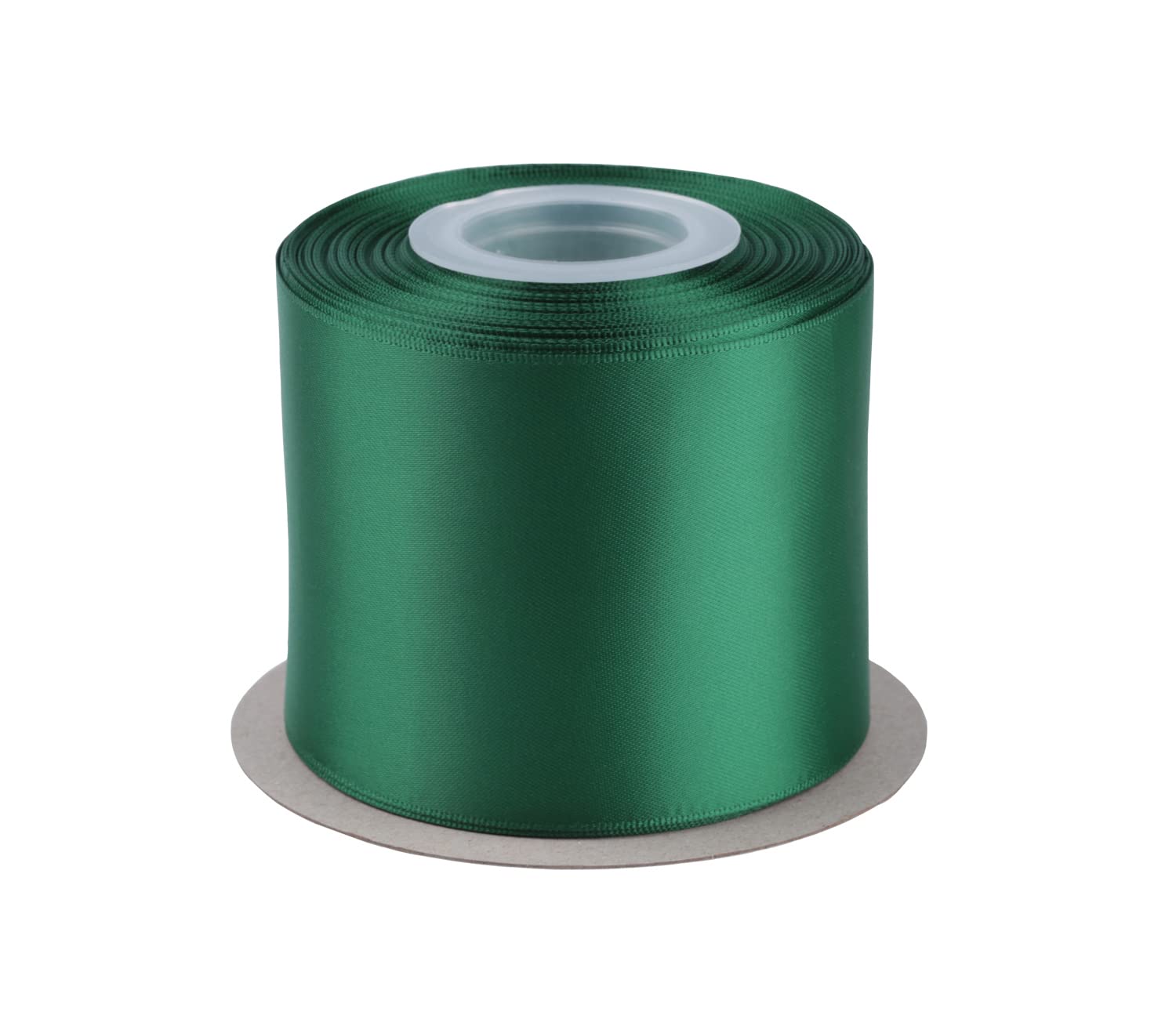 Fondersy 75mm X 22M Double Faced Satin Ribbon Forest Green Polyester Ribbon for Gift Wrapping Wedding Decoration Floral Arrangement Crafts