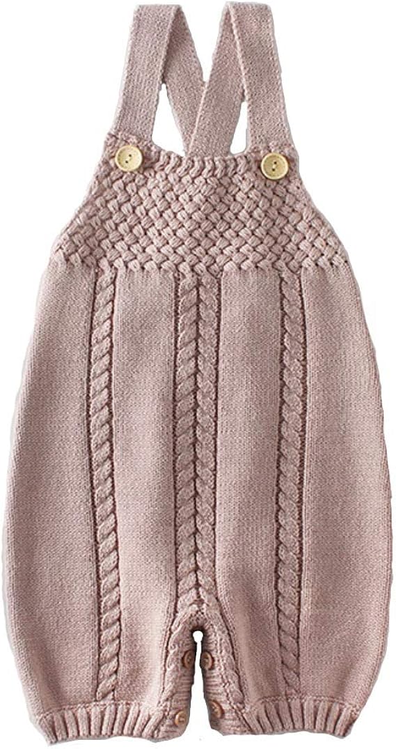 Amazon Co Jp オールインワン サロペット ロンパース 春 秋 冬 ニット 60 70 80 90 女の子 ベビー服 赤ちゃん かわいい おしゃれ 韓国 海外 くすみピンク お出かけ 出産祝い 新生児 ギフト 90 服 ファッション小物