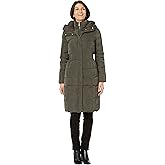Cole Haan womens Long Quilted Puffer Coat Down Jacket
