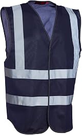 Blackrock Hi Vis Vest Navy Reflective Safety PPE Size Small view 2