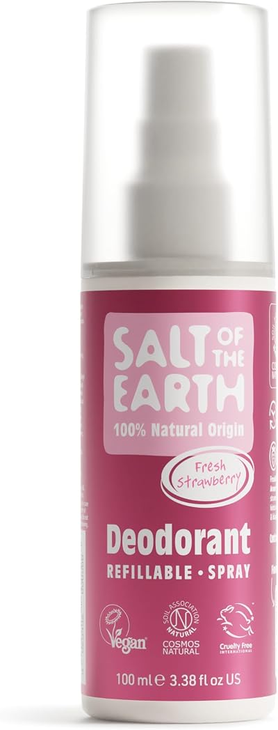 Salt Of The Earth Refillable Natural Deodorant Spray Fresh Strawberry 100ml
