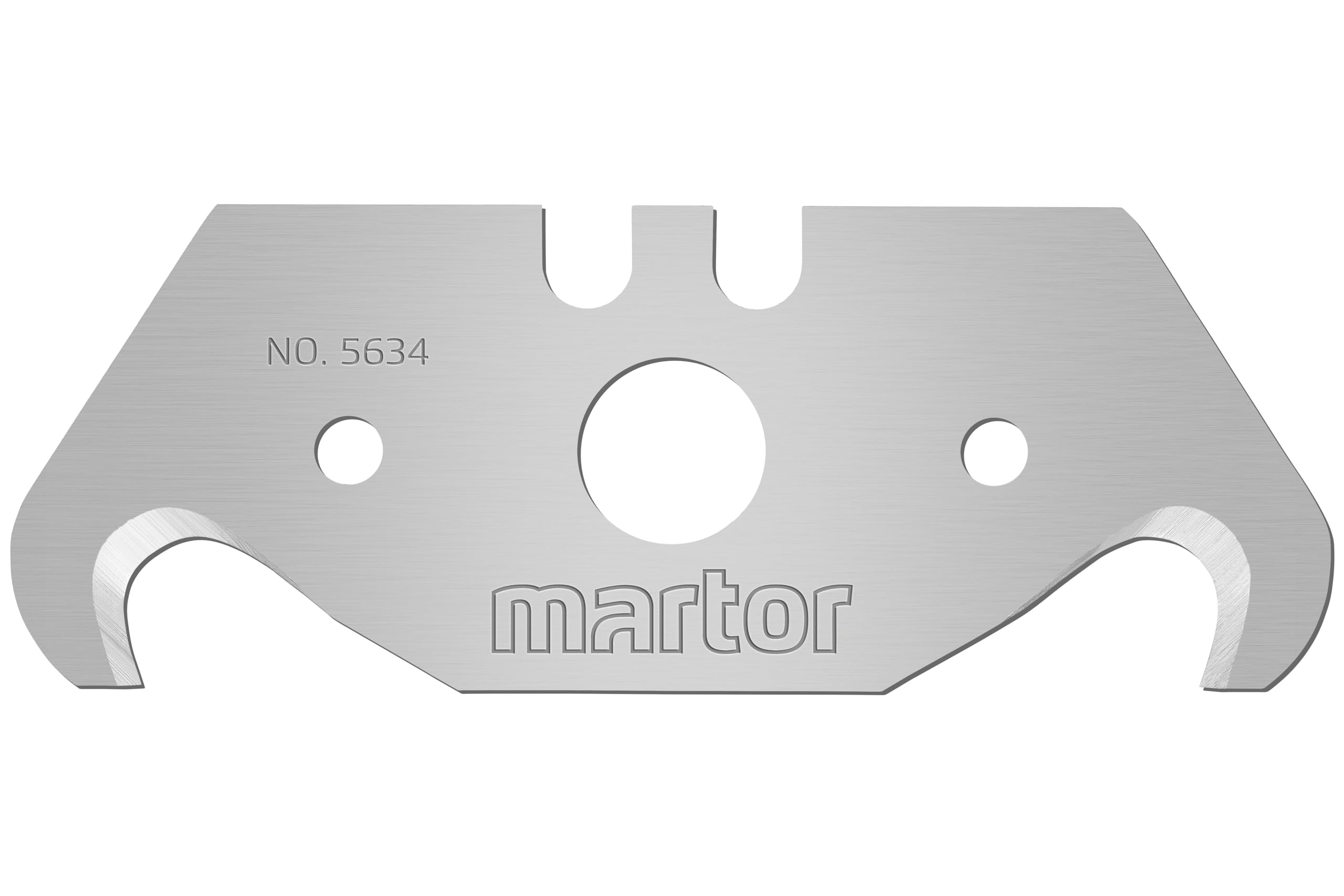 MARTOR 10 x Hooked Blades, Replacement Blades, Cutter Knife, Safety Knife, 18.8 mm, Sharp, in Dispenser, 2-fold usable, No. 5634