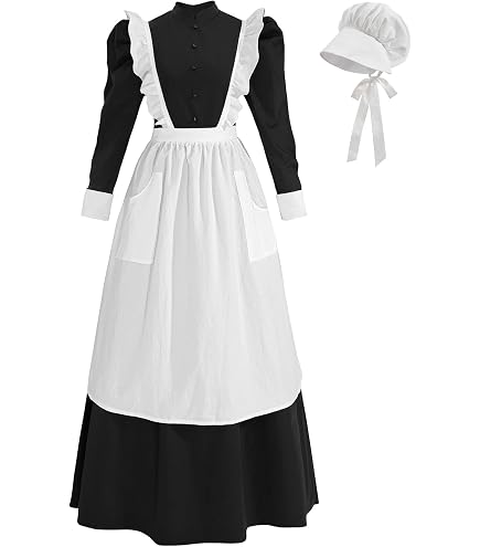 black and white maid dress miccostumes Women's Classic Uniform Long Cosplay Costume (L, Black/White) : Clothing, Shoes & Jewelry day comfort versatile dress Size:35 (US 5) Accessorizing a Black Dress Skirt