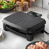 George Foreman Immersa Small Electric Grill Removable Control Panel Black view 8