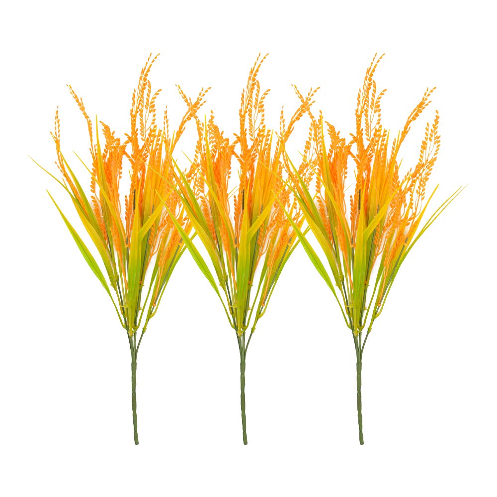 3pcs Artificial Wheats Decorative Waterproof Large Wheat Ears