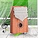 CXhome Electric Kalimba 17 Key Thumb Piano,Mbira African Mahogany Finger Piano Pickup with 6.35mm Audio Interface Sanza Hand Kit, Likembe Musical Instruments for beginners or professioners