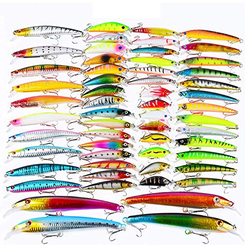 Roseflower Leurres De Pêche Kit Spinnerbaits,plastique Vers,minnow,popper,crayon En Métal Dur Leurres,souples Pêche Jigs Crochets De Pêche
