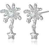 MYHAO Solid 925 Sterling Silver CZ Firework Stud Earrings for Women Teens Firework Earrings Studs Hypoallergenic