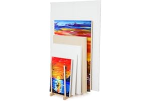 Falling in Art Large Wooden Art Storage Rack - Canvas Drying Stand for Artworks, Frames, Canvases, Drawing Boards, Prints, Panels, Paintings Display