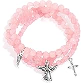 Amazonite Bracelets for Women 3Pcs Amazonite Bracelet Natural Stone Beaded Bracelets Handmade Stretch Gemstone Bracelet Healing Crystal Bracelet Healing Jewelry Gifts for Women Girls