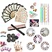 Nail Art Decoration Manicure Pedicure Tool Set 14Pcs Nail Stickers, 5Pack Nail Fake Diamond Rehinstones, 5 Nail File Sticks, 5 Nail Dotting Pen, Nail Stamping Sponge