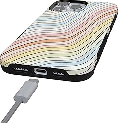 Casely iPhone 16 Pro Max Case Pastel Rainbow Lined