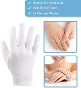 CGBOOM 3 Pairs Moisturizing Gloves White Cotton One Size Fits Most view 2