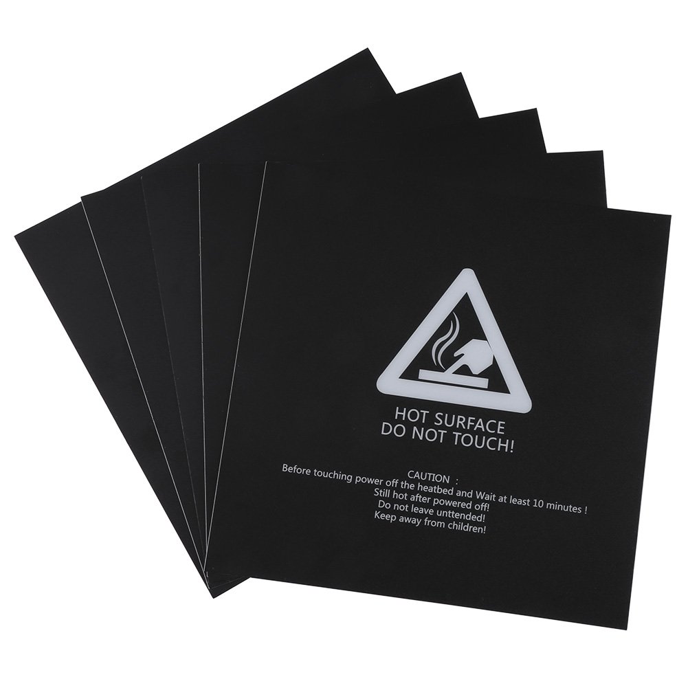 Aramox 5Pcs 220x220mm 3D Printer Parts Heating Bed Board Printing Sticker Adhesive Bed Belt