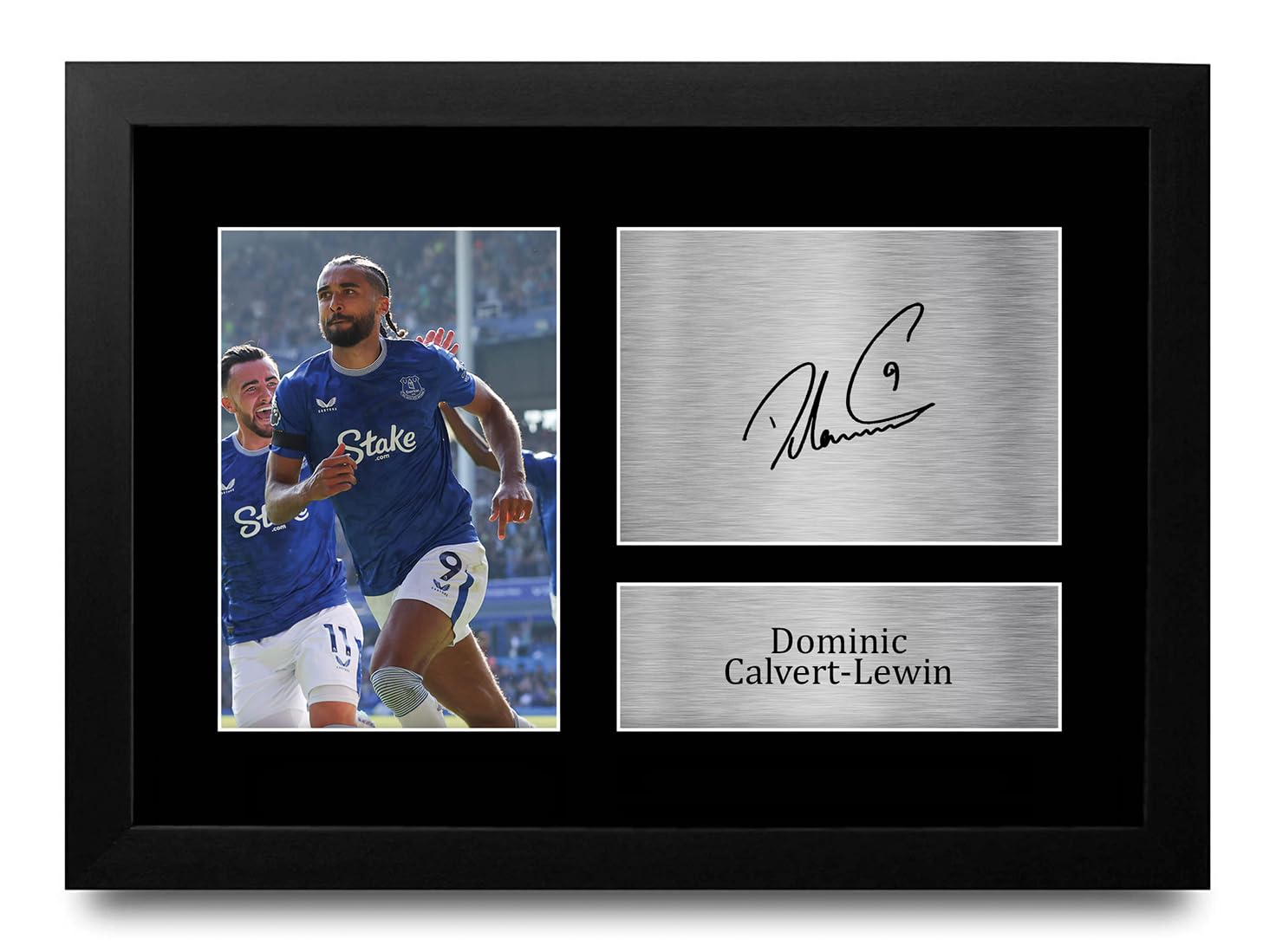 HWC Trading A4 FR Dominic Calvert-Lewin Everton Gifts Printed Signed Autograph Picture for Fans and Supporters - A4 Framed