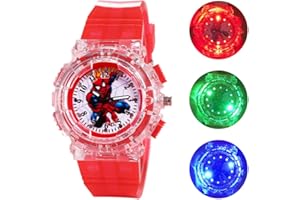 Joyday Kids Watch - Superhero Analog Watch for Boys & Girls, Adjustable Strap Learning Time Wrist Watch with 3 Colors Flashing, Cool Inexpensive Gift for Toddlers, Boys & Girls