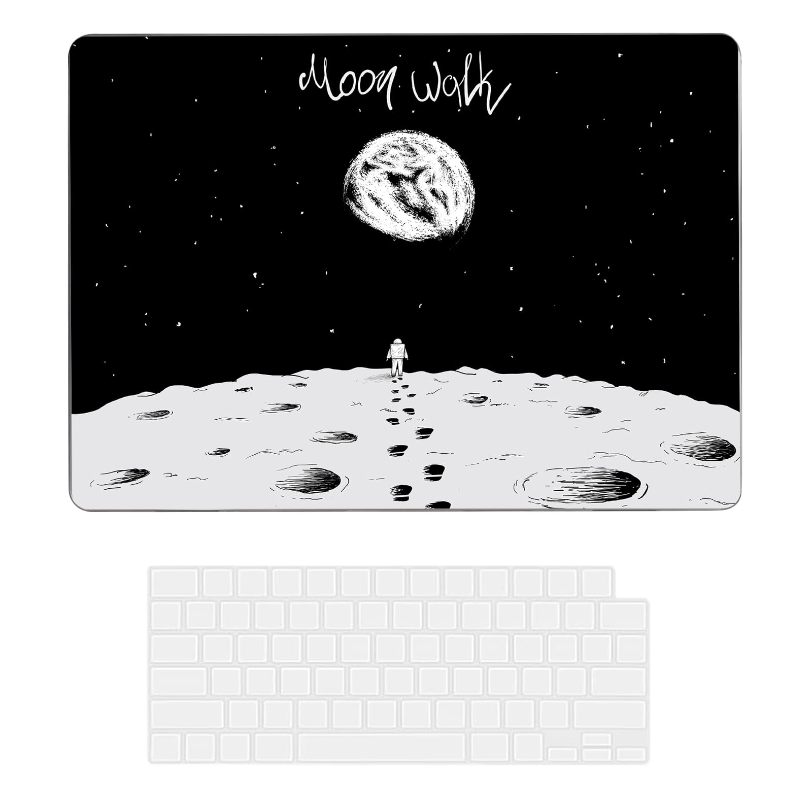 ChashenHa Compatible with MacBook Air 15 inch Case 2023 2024 Release A3114 M3 A2941 M2 Chip,Hard Shell Laptop Sleeve with Keyboard Cover for MacBook Air 15.3" - Astronaut