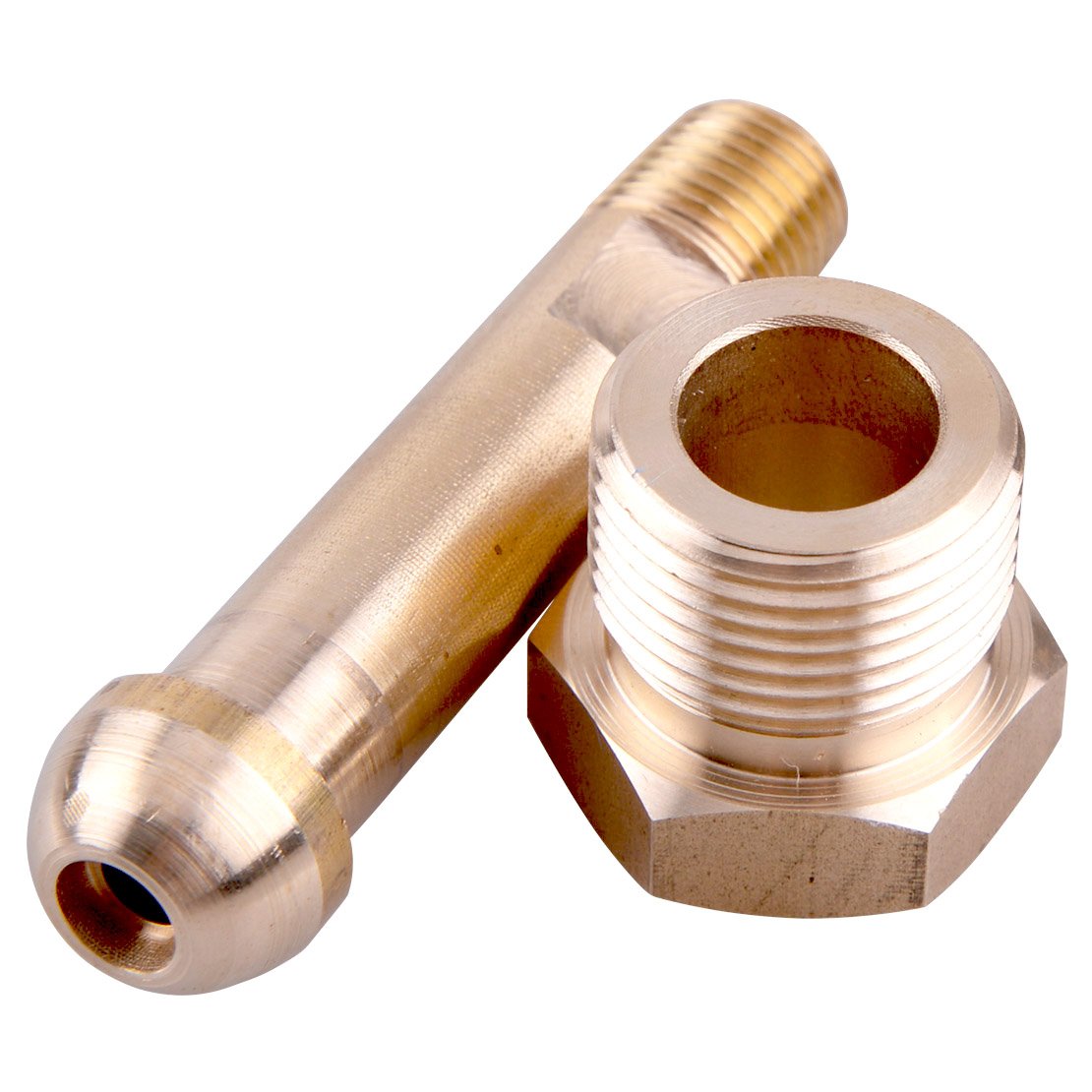 CGA-580 Brass Nut & 3 Inch Nipple Regulator Helium
