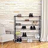 Blissun 7 Tiers Shoe Rack, 35 Pair Shoe Shelf Storage Organizer Cabinet, (Black)