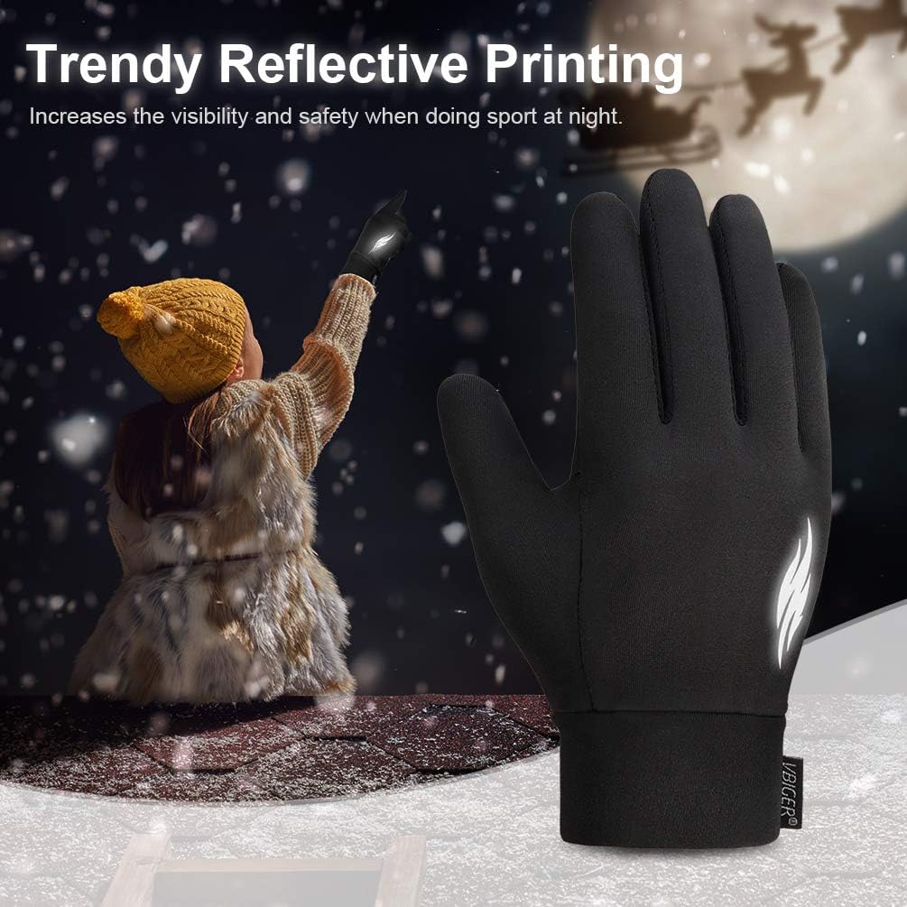 VBIGER Kids Winter Gloves Boys Girls Running Cycling Sports Gloves Anti-slip Warm Touch Screen Gloves: Clothing
