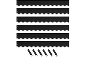 Meyoppm Steel Landscape Edging 40 Inch Strips, Steel Edging 4 Inch Depth, 6 Pack Hammer in Landscape Edging, Metal Landscape Edging, Metal Edging for Landscaping