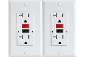 OMEENET 20 Amp GFCI Outlet, Tamper Resistant, Weather Resistant, Self Test GFI Receptacle, 20Amp Ground Fault Circuit Interrupter Outlet for Indoor or Outdoor Use, UL Listed(2 Pack)