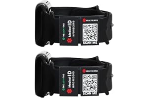 Theluckytag Medical Alert ID Tag for Watch Band Engraved QR Code Watch Safety Plate, Fitness Runners ID tag for Sport Smartwatch - More Space Custom Emergency Medical Info-Without Watchband