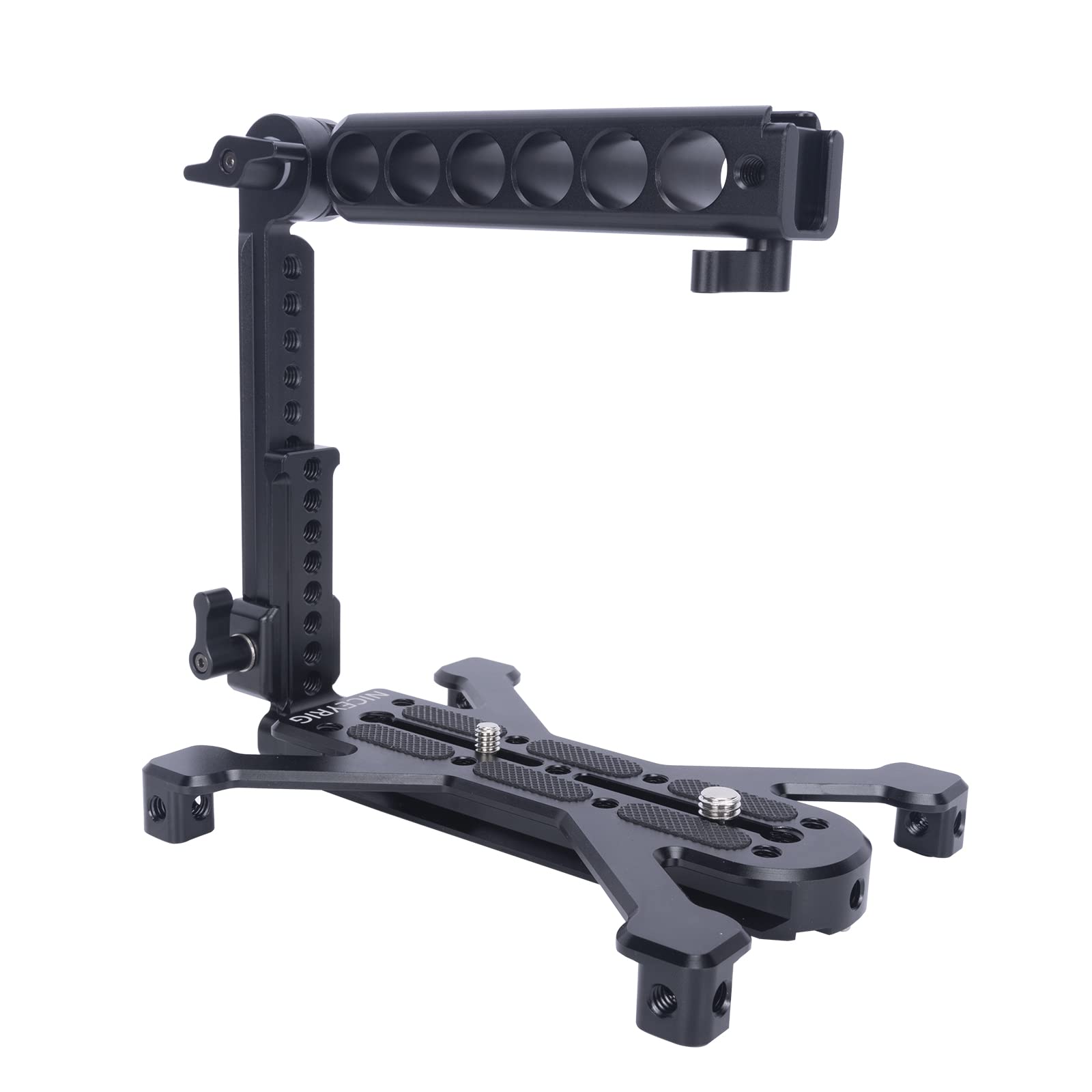 NICEYRIG Camera Sling Handle Handgrip Kit with Side Mounts, Quick Release Plate for ARCA-Swiss Standard, Four Feet Stability Stand - 529
