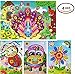 Vytung Mosaic Sticker Sticky DIY Handmade Art Kits for Kids Toddlers Animals- Car Sunflower Peacock Bee (Pack of 4)