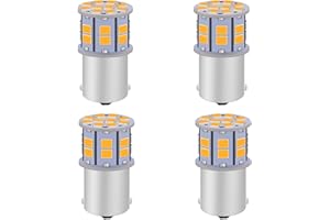 LEDYOTRY 1156 LED Bulb 12V-24V Super Bright Low Power 7506 1141 BA15S P21W 1003 LED Bulb for Turn Signal Blinker Lights, Tail Light and Brake Lights, Amber Yellow 1200 Lumens