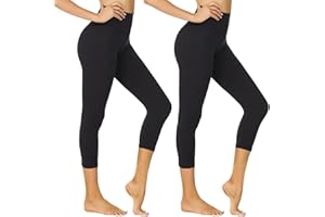 NexiEpoch High Waisted Leggings for Women - Black Tummy Control Compression Soft Yoga Pants for Workout Reg & Plus Size