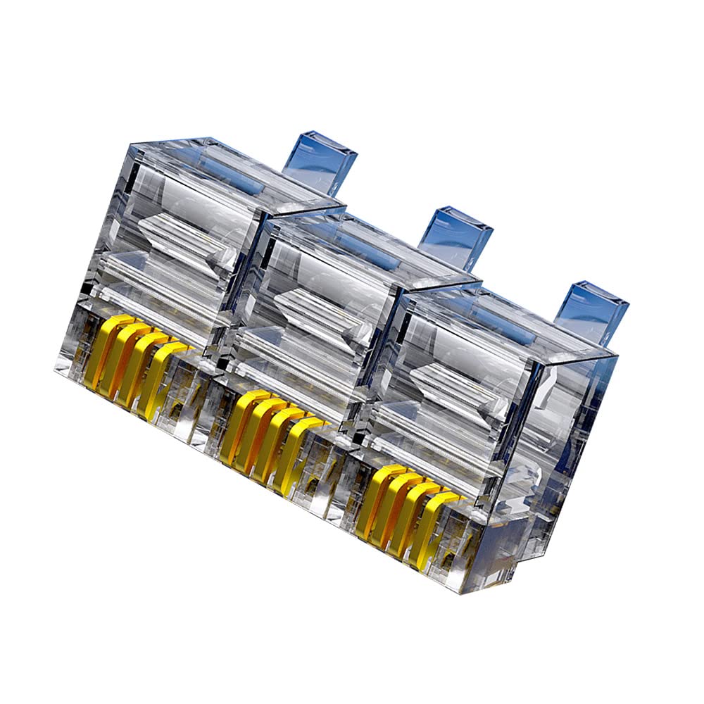 VIVOCH 100 Pcs RJ9 4P4C Telephone Connectors, RJ9 4P4C Telephone Modular Plugs