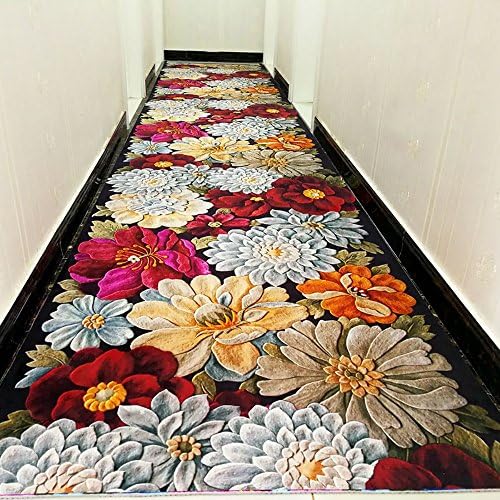 ZZHF Corridor 3D Printing Carpet/Aisle Non-slip Carpet/Bedroom Bedside Foot Pad 10 Sizes Available carpet underlay (Color : B, Size : 140*200cm)